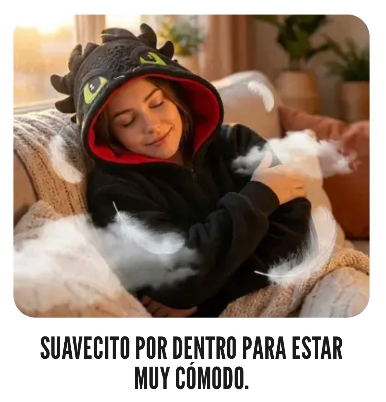 🐉Buzo Dragón Negro con Alas – Chaqueta Unisex Suave y Abrigada