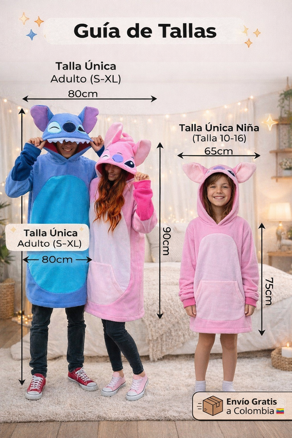 🧸 Buzo Gigante Yeti Stitch – Súper Suave, Cálido y Oversize