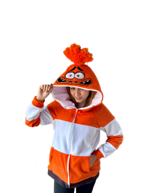 😱 Buzo Ansiedad – Hoodie Fleece con Capucha Bordada | Buzo Animado Unisex HODI