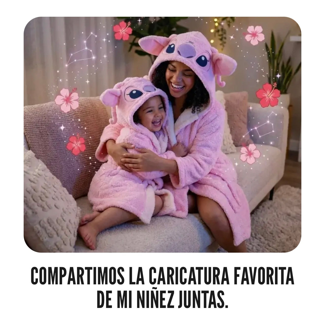😻Bata de Baño Rosa con Capucha Diseño Angel