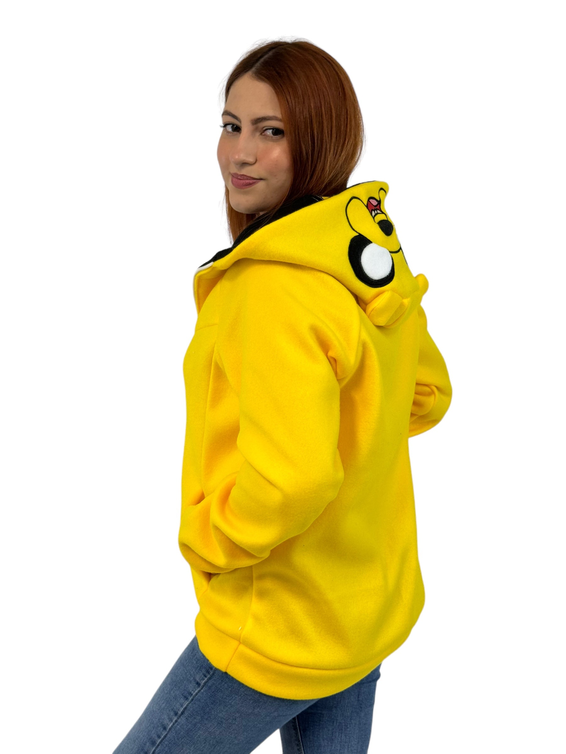 🐶 Buzo Jake el Perro – Hoodie Fleece con Capucha Bordada | Buzo Animado Unisex HODI