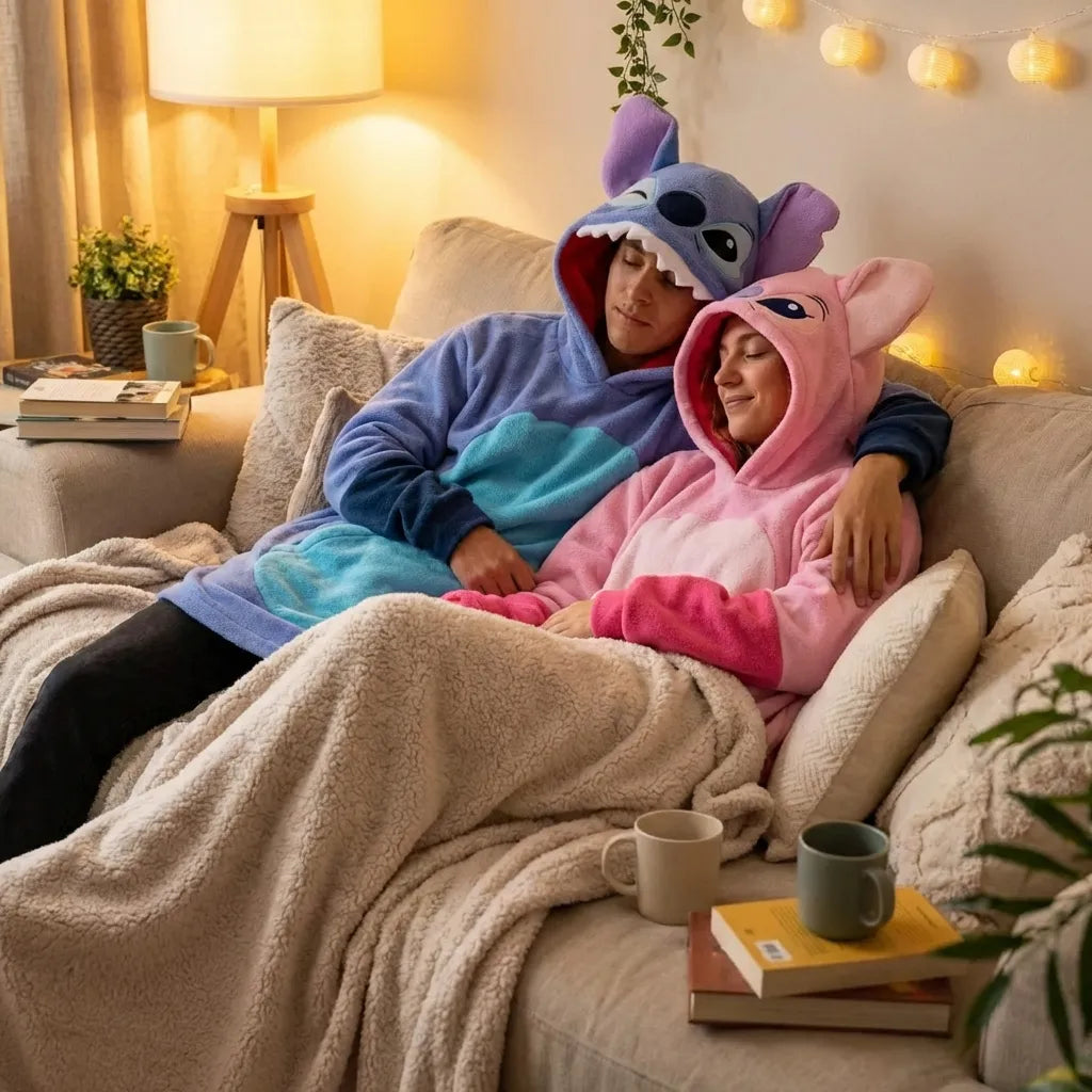 🧸 Buzo Gigante Yeti Stitch – Súper Suave, Cálido y Oversize