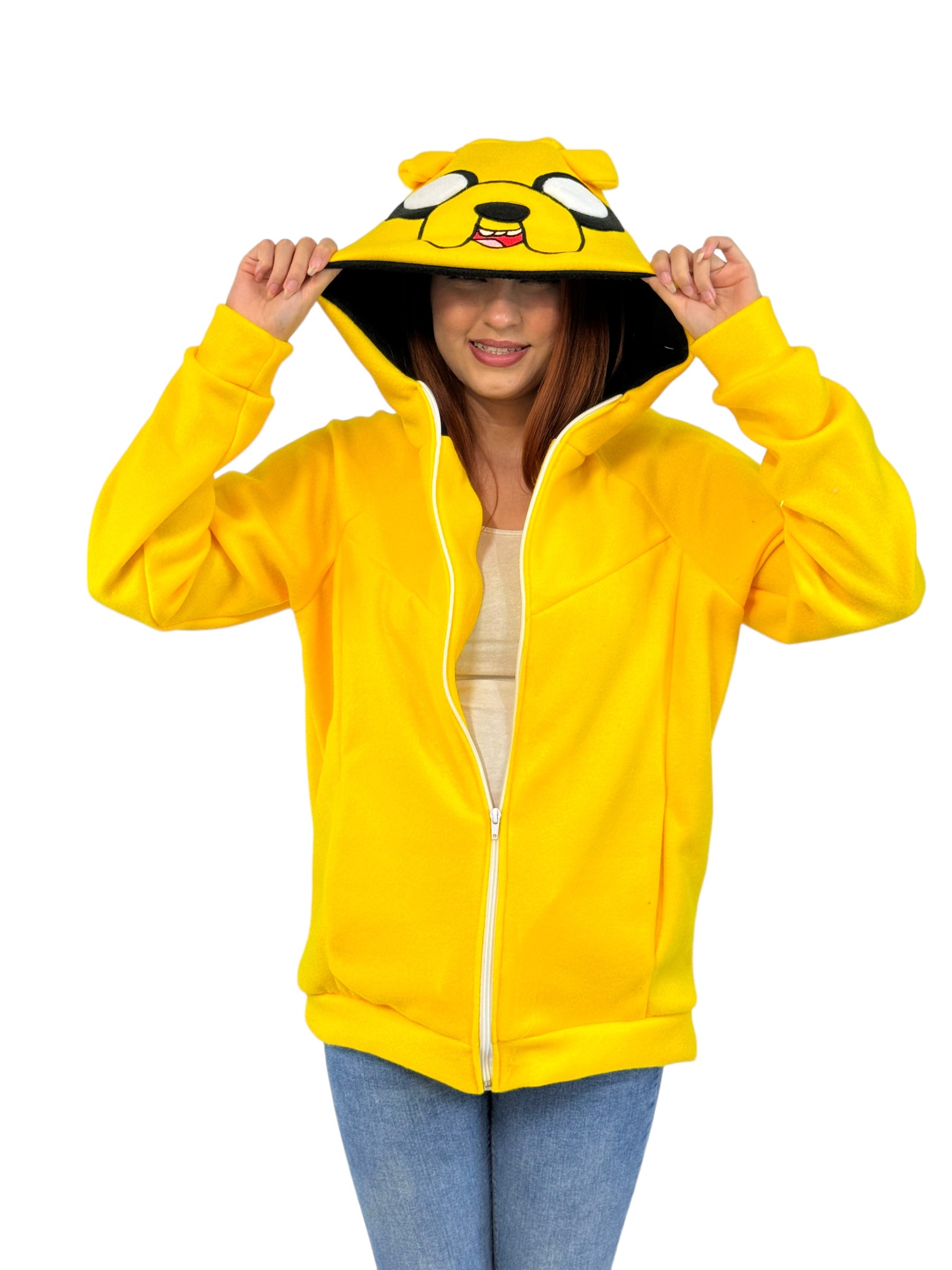 🐶 Buzo Jake el Perro – Hoodie Fleece con Capucha Bordada | Buzo Animado Unisex HODI