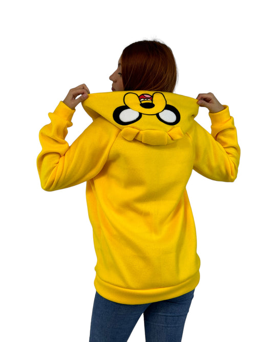 🐶 Buzo Jake el Perro – Hoodie Fleece con Capucha Bordada | Buzo Animado Unisex HODI